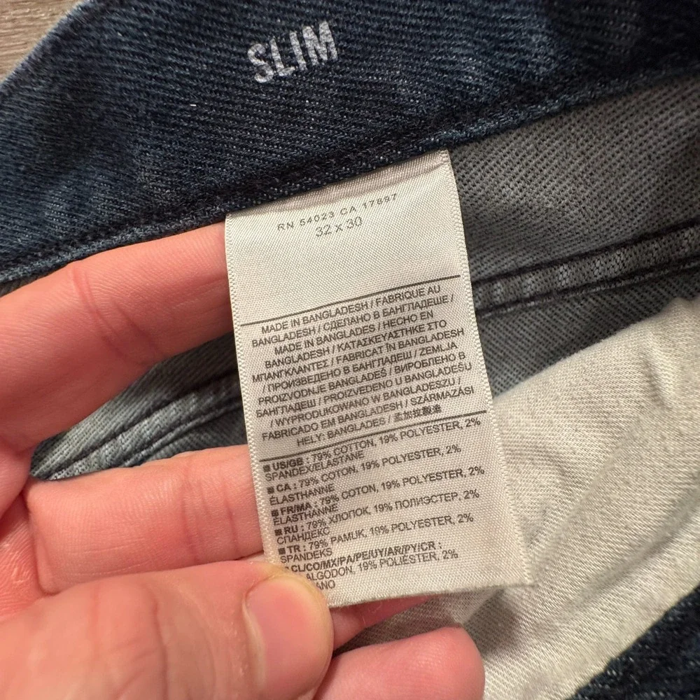 Banana Republic Jeans Mens 32 Blue Denim The Traveler Slim Cotton 32x29 Casual‎